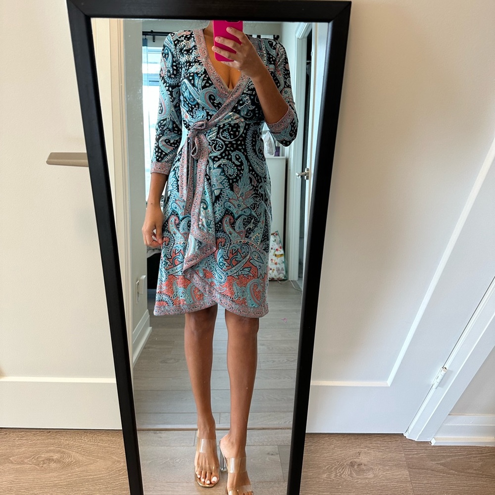 BCBG classic wrap dress in small.